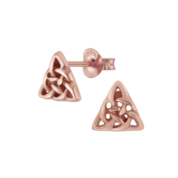 rose gold-plated sterling silver Celtic knot earrings