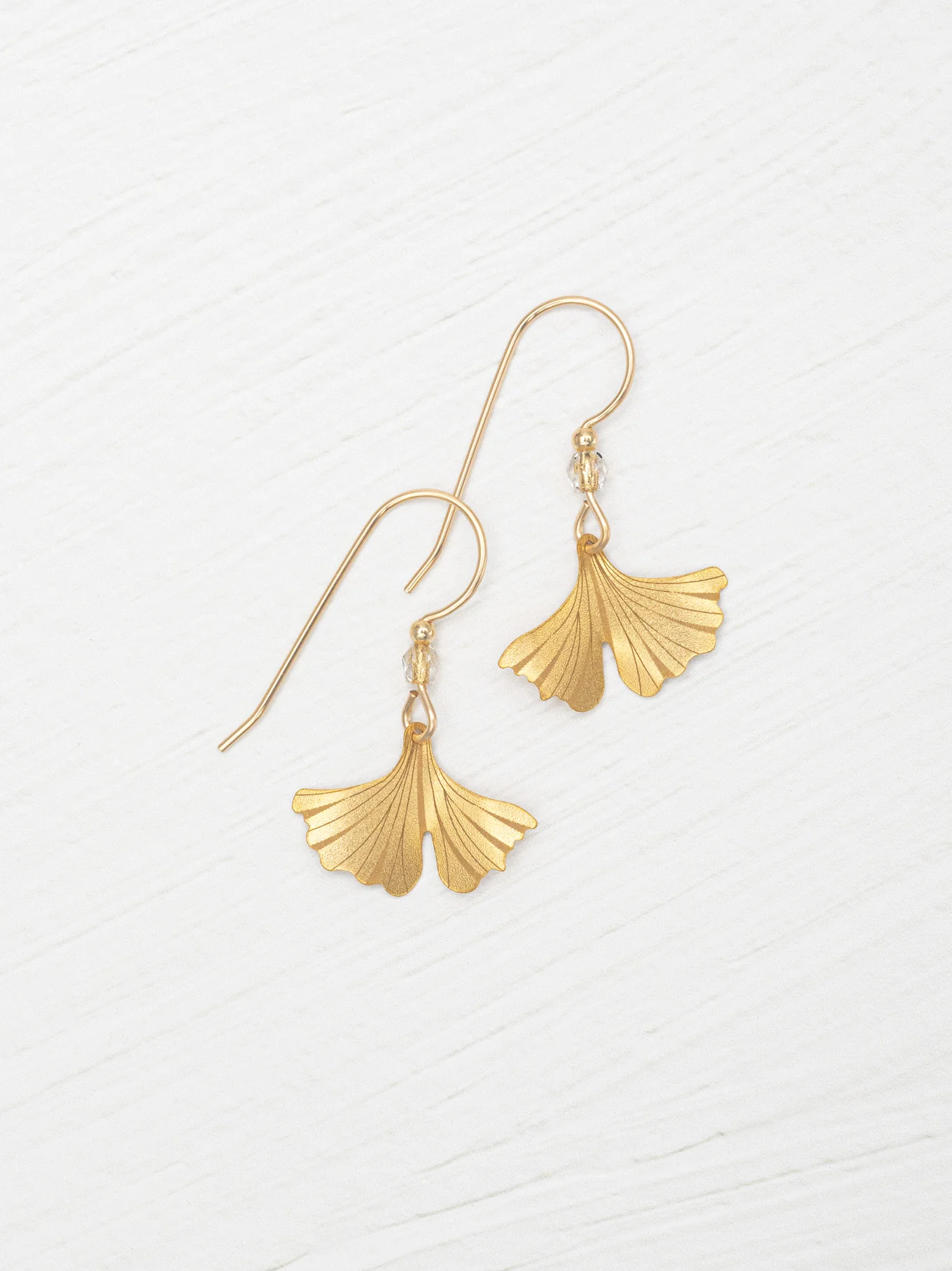 Holly Yashi petite ginkgo leaf earrings
