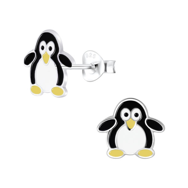 penguin stud earrings
