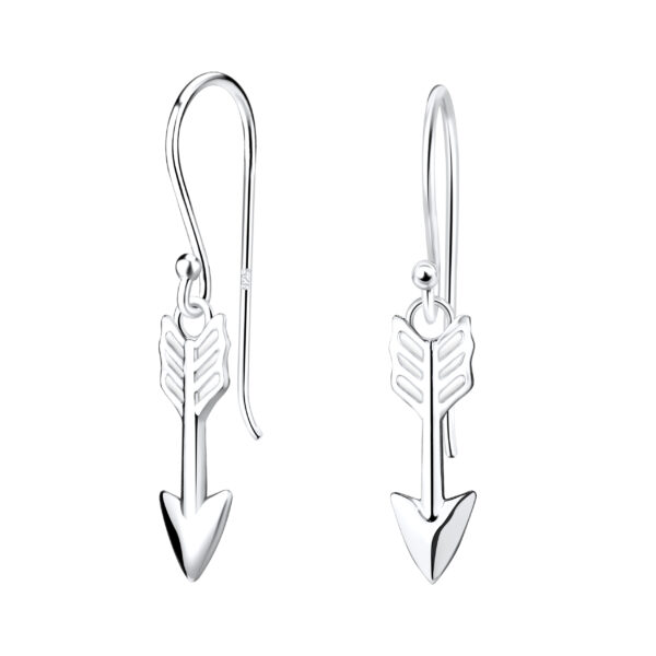 Sterling silver arrow earrings