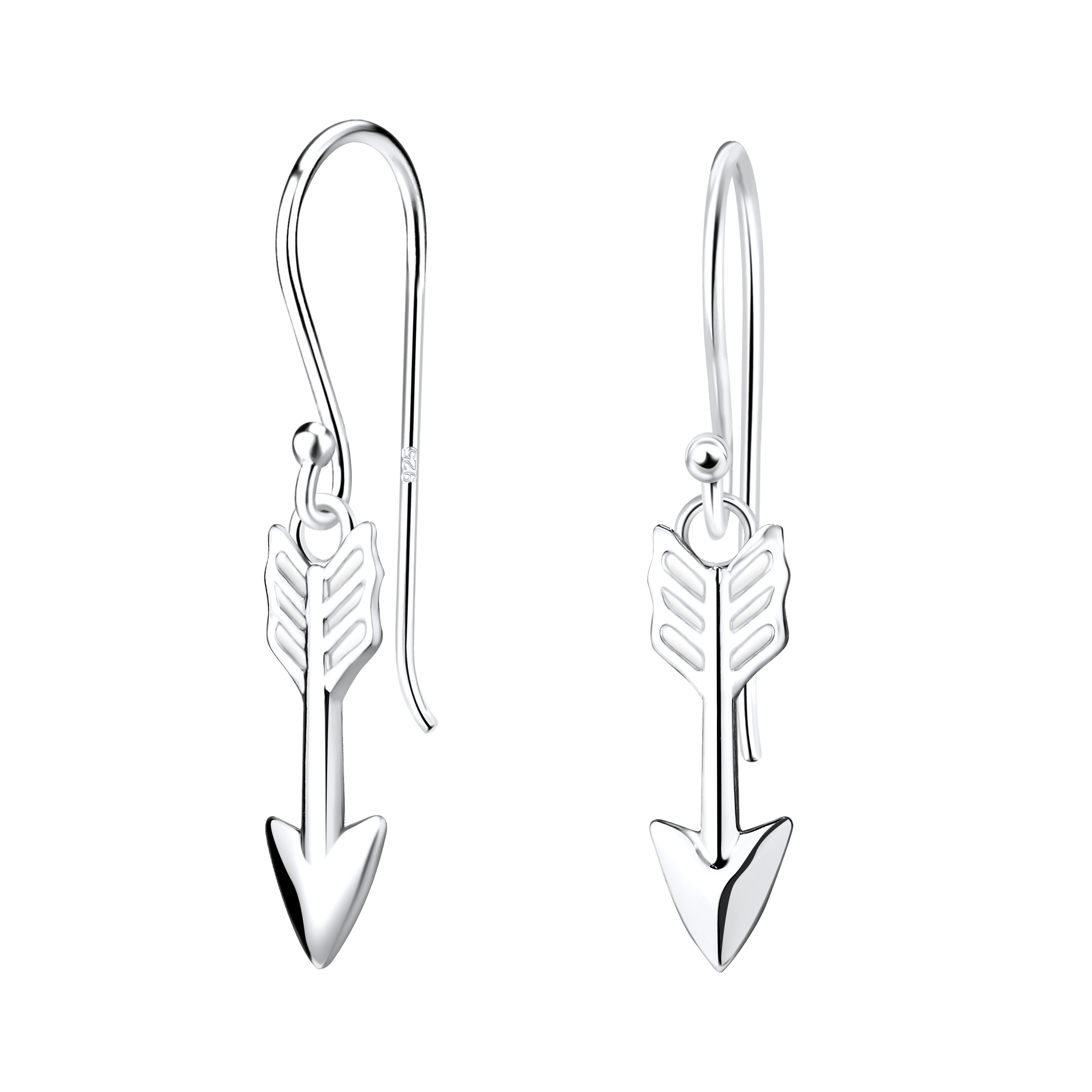 Sterling silver arrow earrings