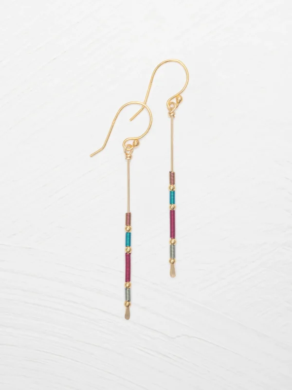 multicolor stick earrings by Holly Yashi