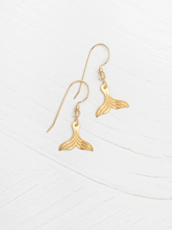 whale tail earrings by Holly Yashi