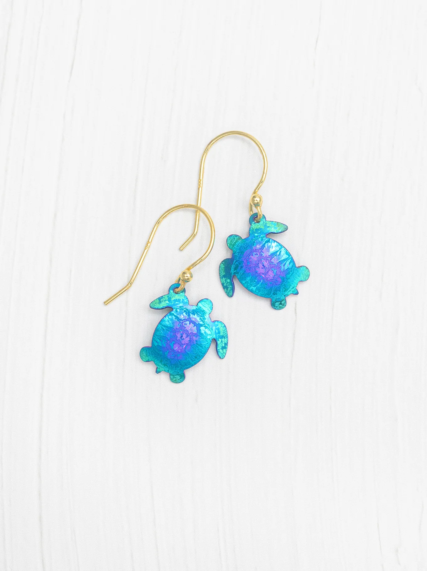 multicolor sea turtle earrings by Holly Yashi