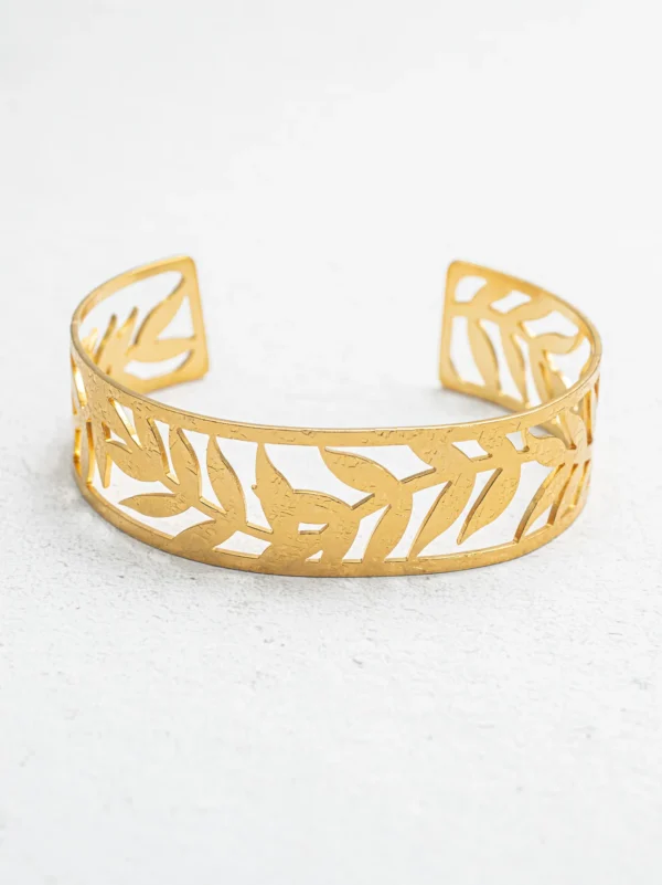 Laurel Leaf cuff bracelet by jewelry designer Holly Yashi