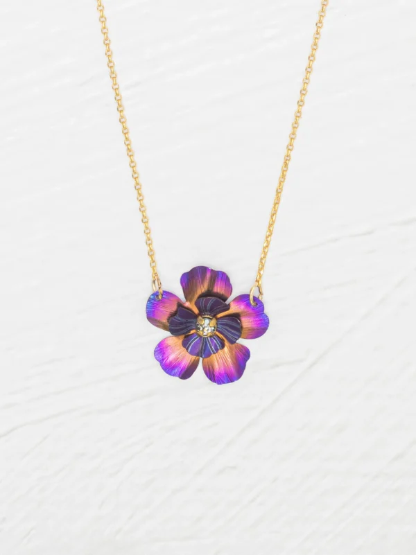 fuchsia flower necklace by Holly Yashi