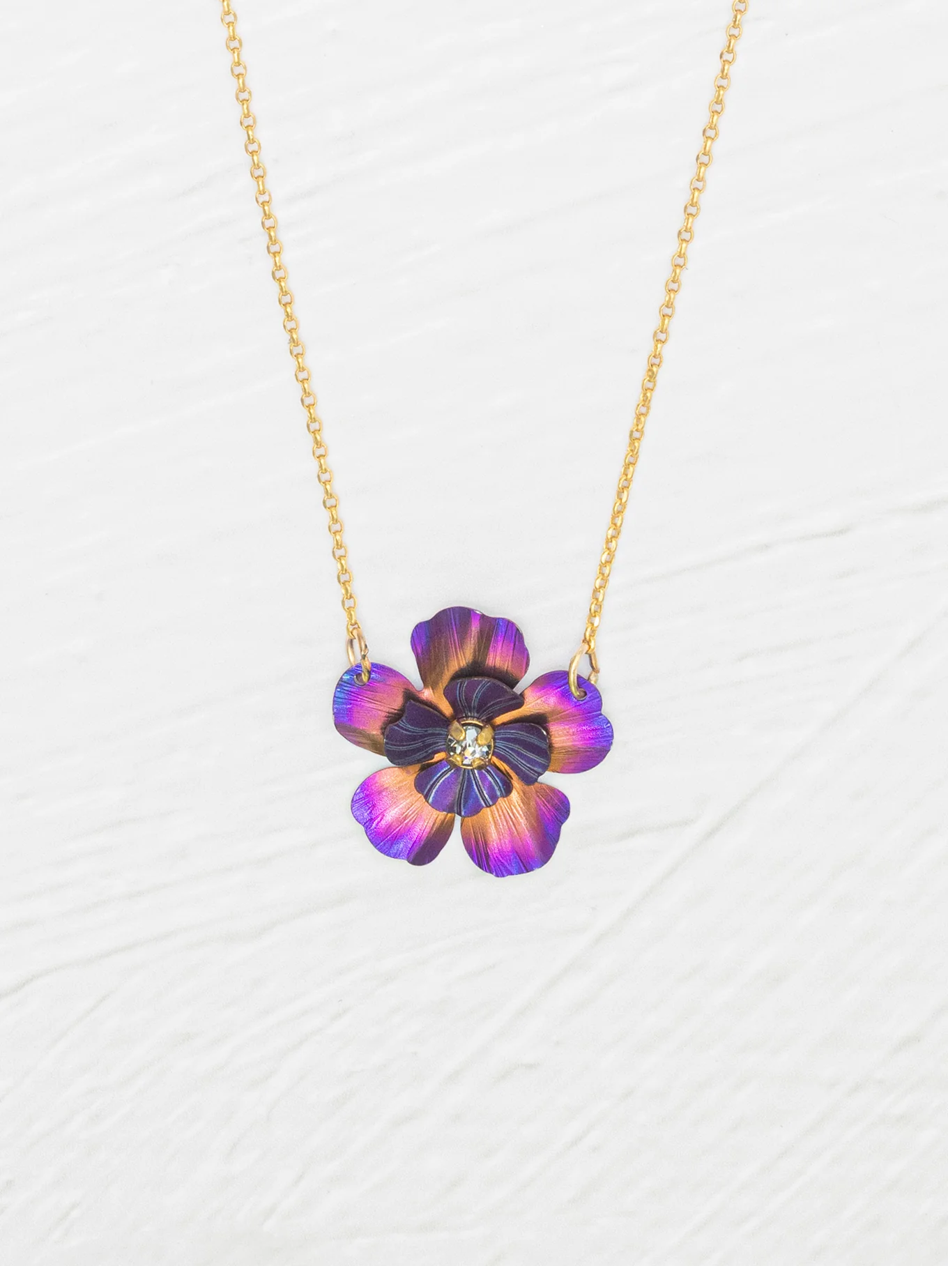 fuchsia flower necklace by Holly Yashi
