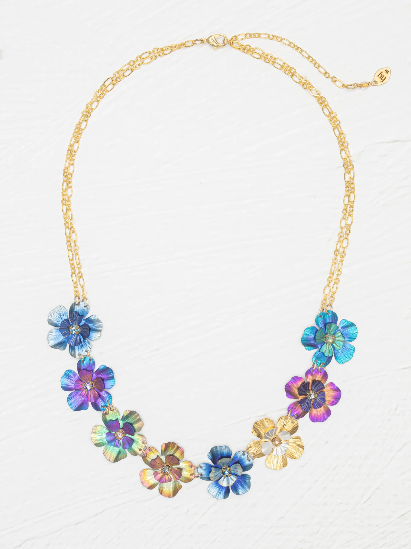 multicolor flower necklace by Holly Yashi