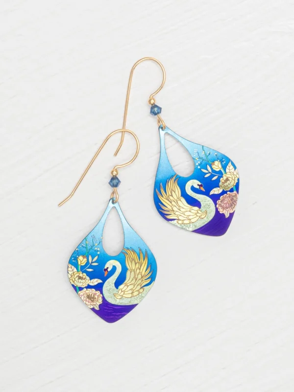 swan lake earrings by Holly Yashi
