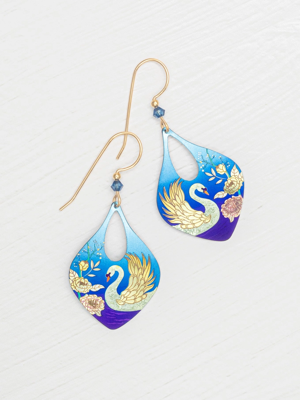 swan lake earrings by Holly Yashi