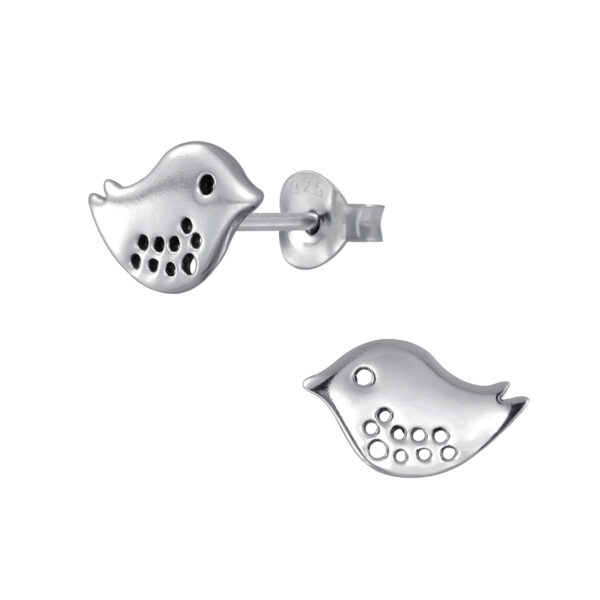 sterling silver bird post earrings