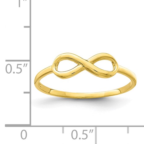 infinity symbol ring with ruler