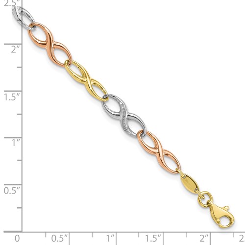 infinity link bracelet with ruler