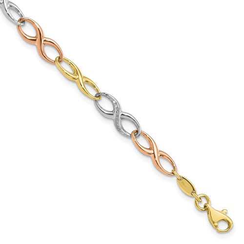 infinity link gold bracelet