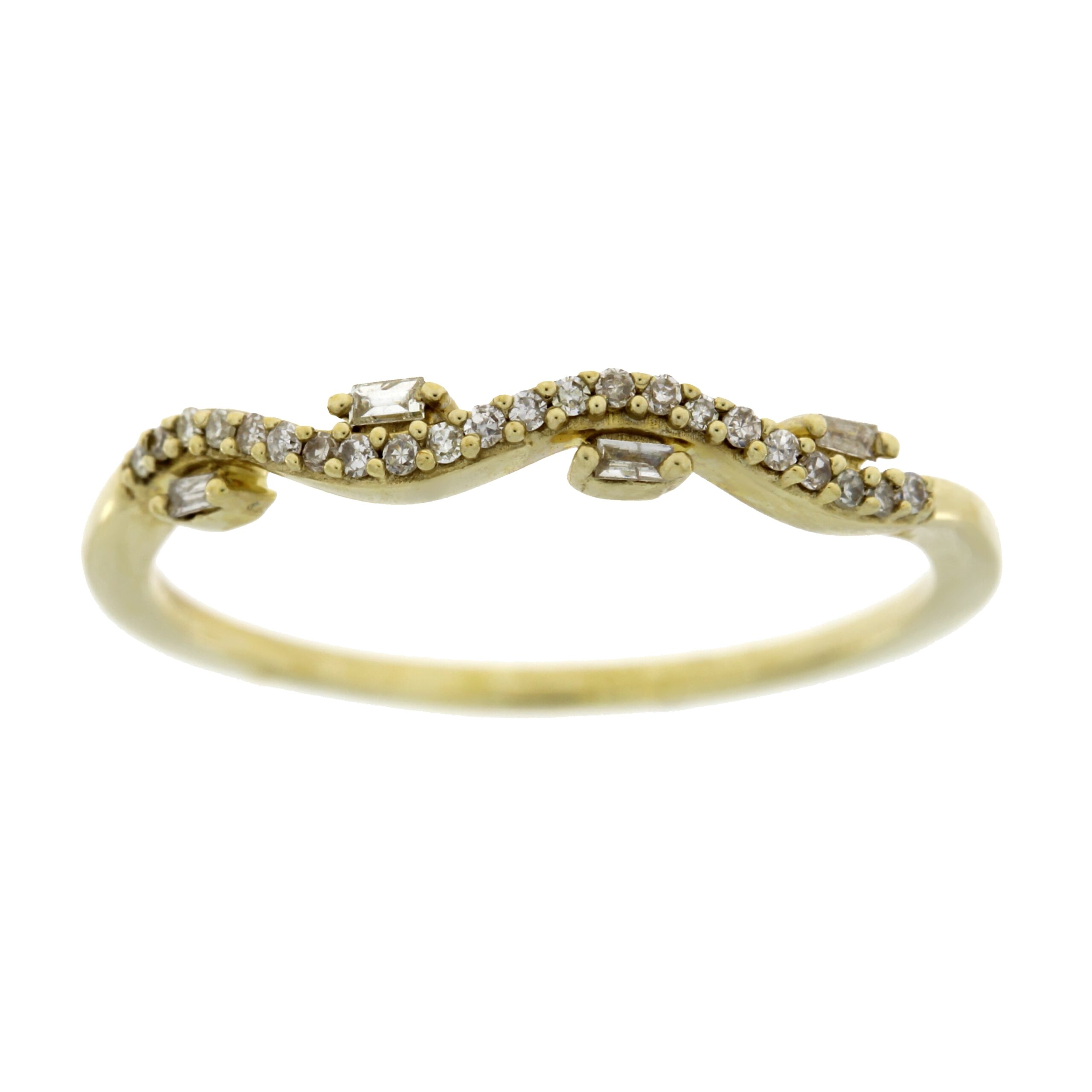 diamond and 10K yellow gold ring, size 7