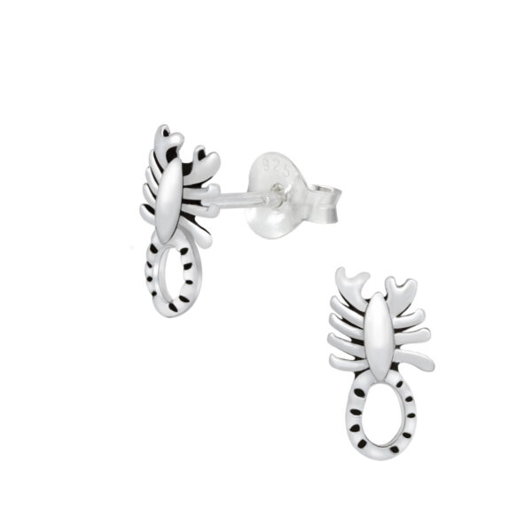Scorpion Sterling Silver Stud Earrings