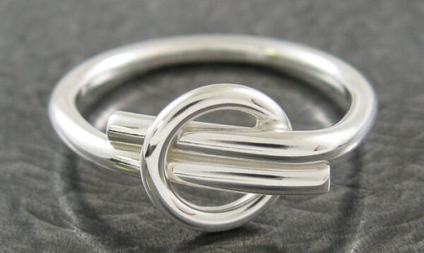 sterling silver knot ring by jewelry designer Ted Walker