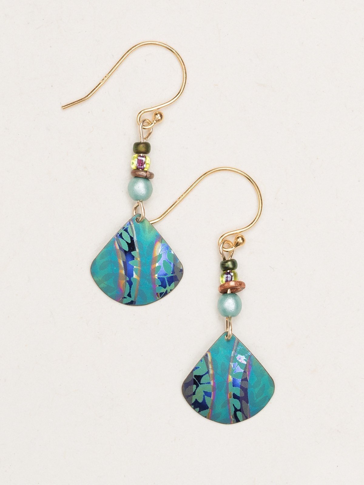 Teal painterly earrings by Holly Yashi