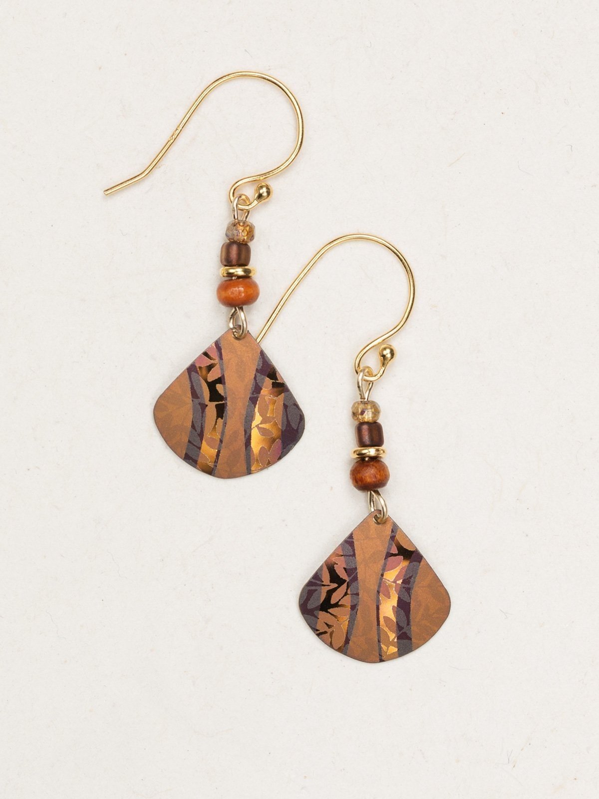 Holly Yashi Painterly Earrings in Amber Wave color