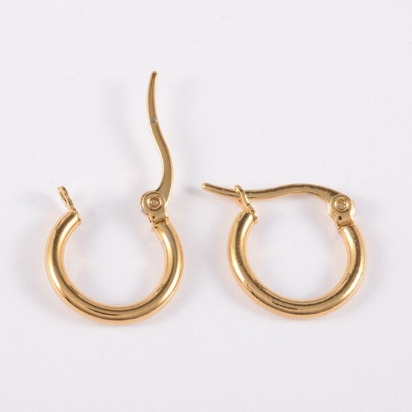 gold-plated stainless steel hoop earrings