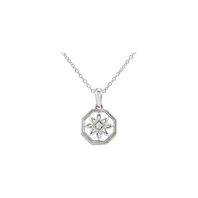 diamond and sterling silver dainty necklace