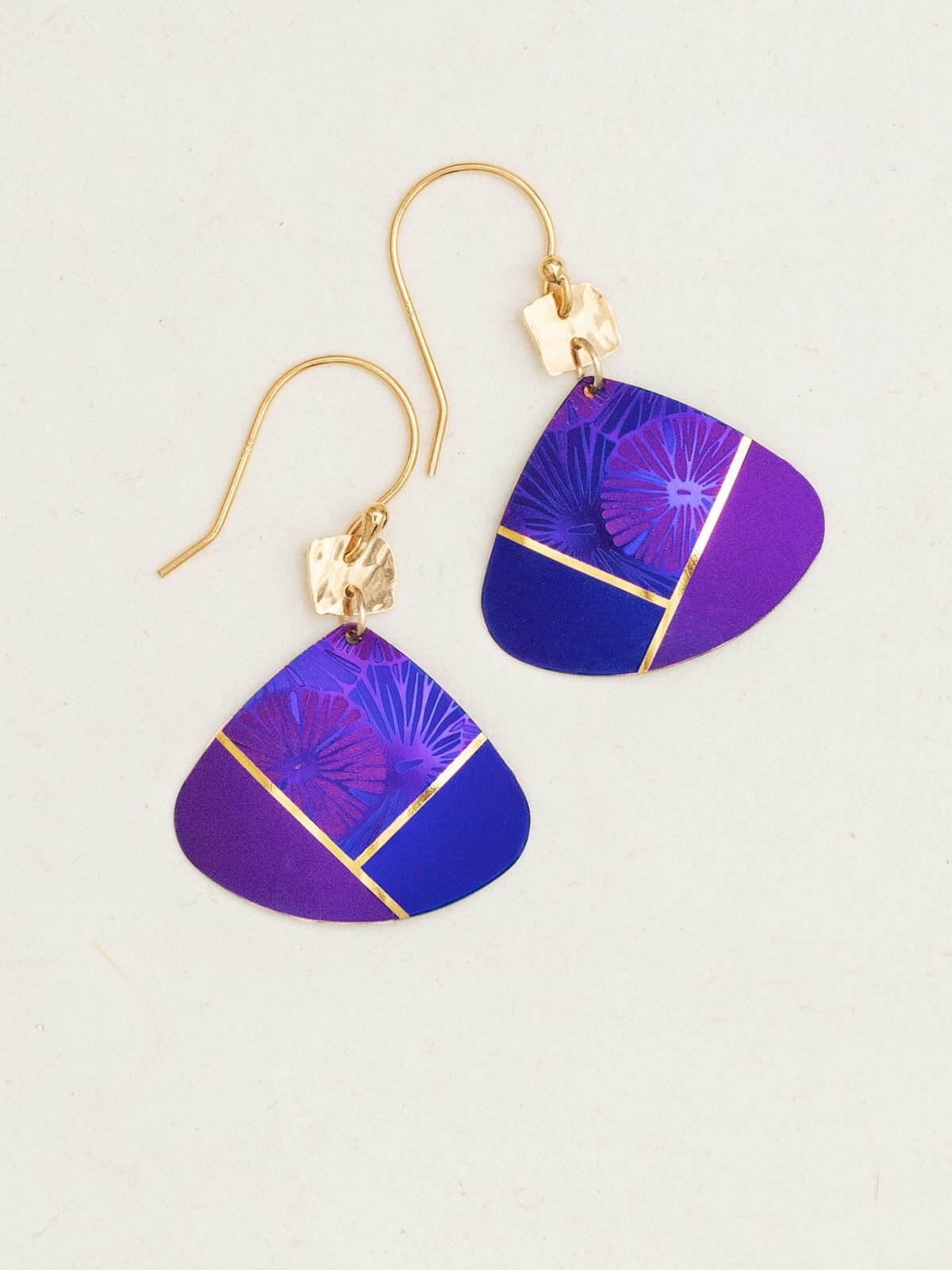 Dark purple drop earrings by Holly Yashi