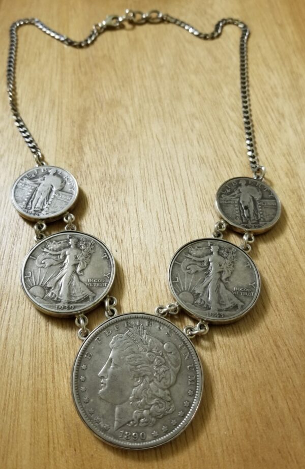 vintage coin necklace