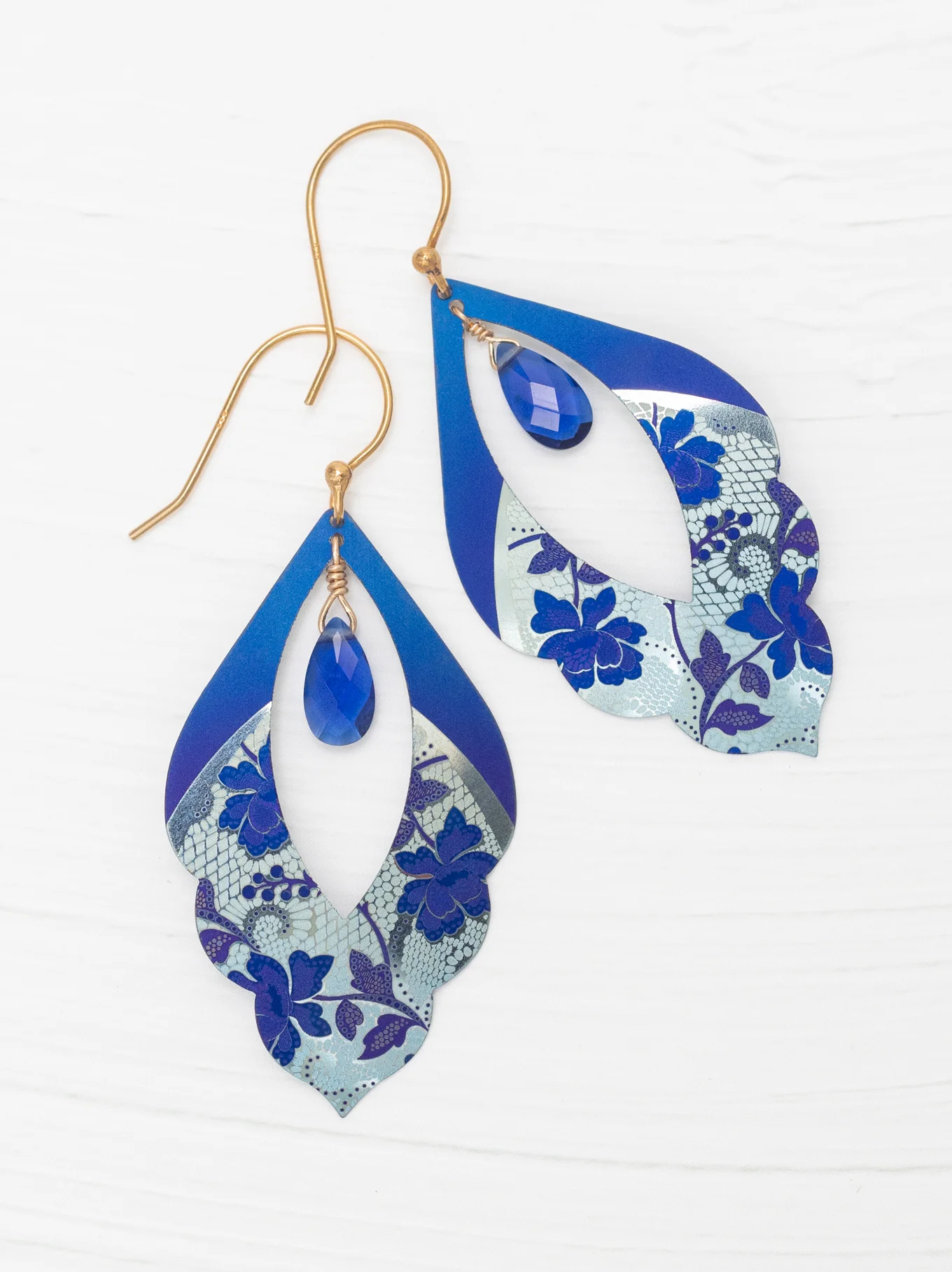 blue lace earrings by Holly Yashi