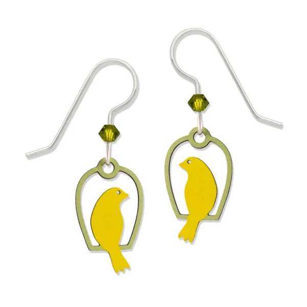 yellow bird earrings