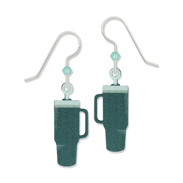 green water cup earrings