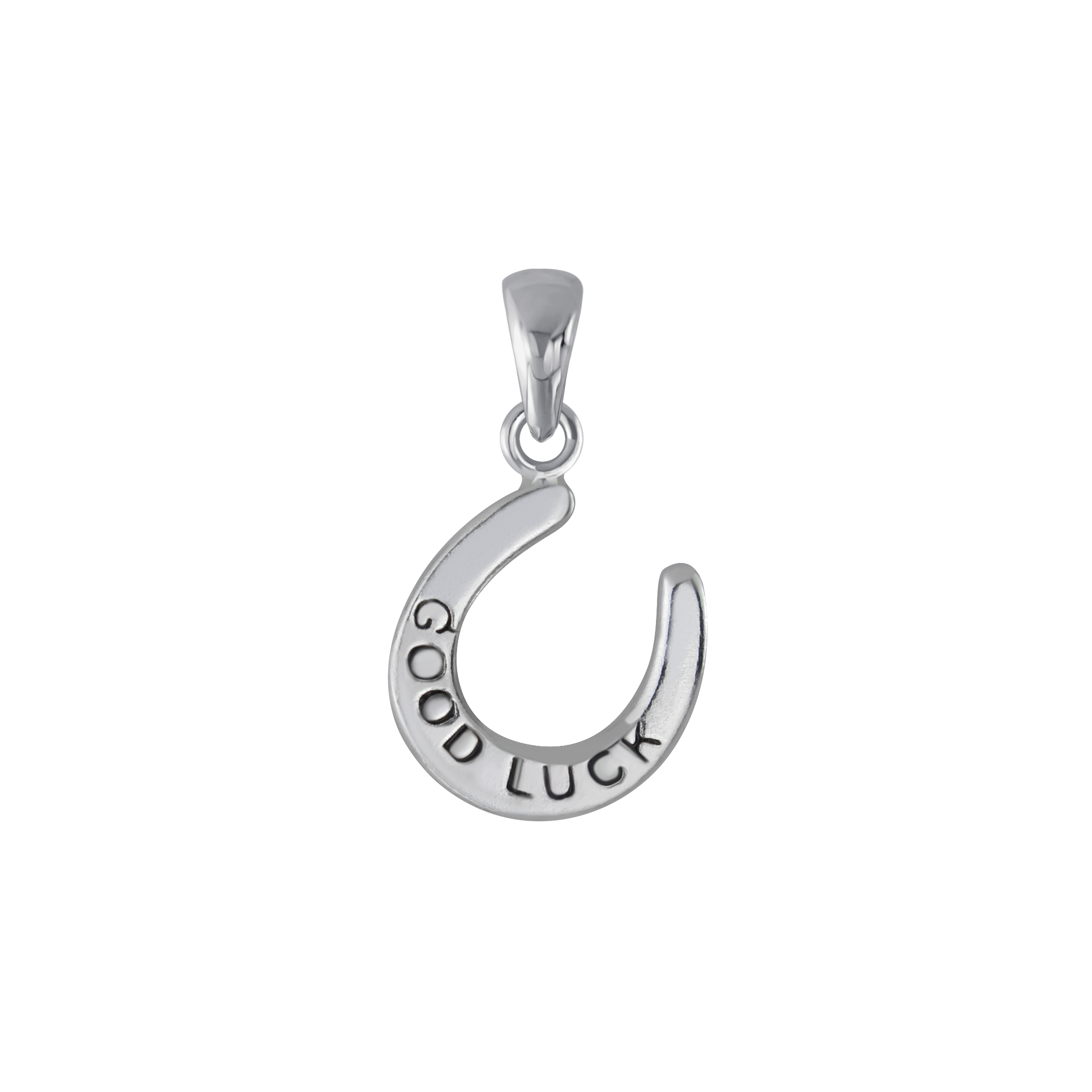 Good luck sterling silver horseshoe pendant