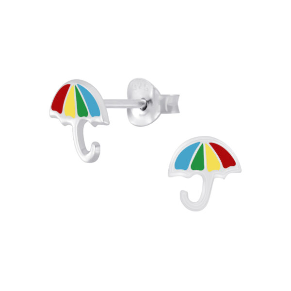 colorful umbrella post earrings