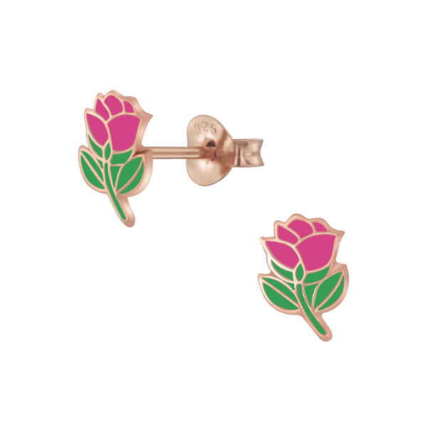 rose post earrings