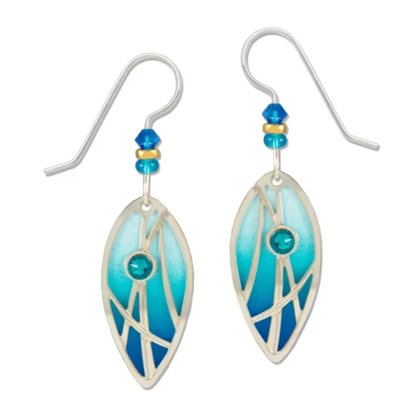 blue modern earrings