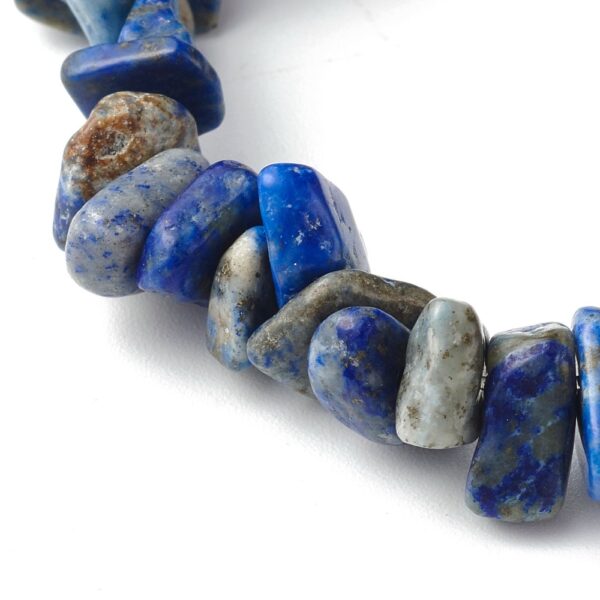 close up of lapis lazuli stretch bracelet