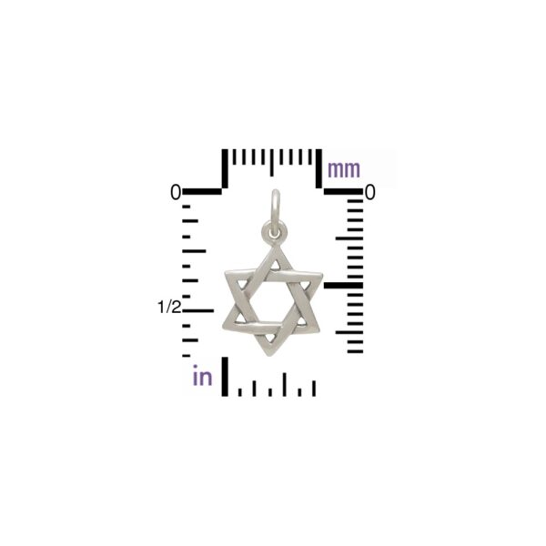 Star of David charm with ruler