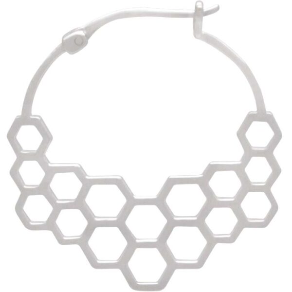 honeycomb hoop earring