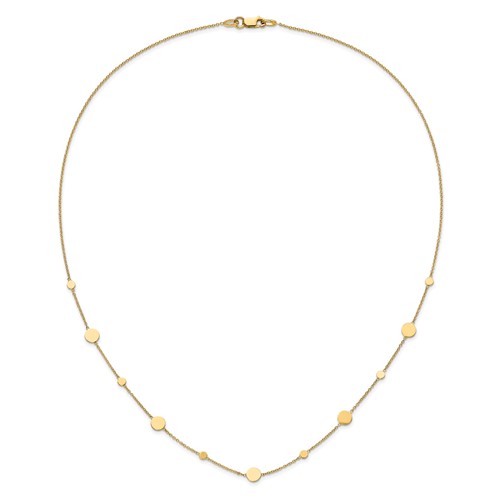 14K yellow gold disc necklace