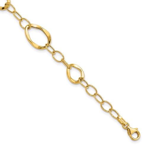 14K yellow gold 7.25 inch bracelet