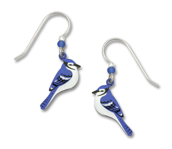 blue jay earrings