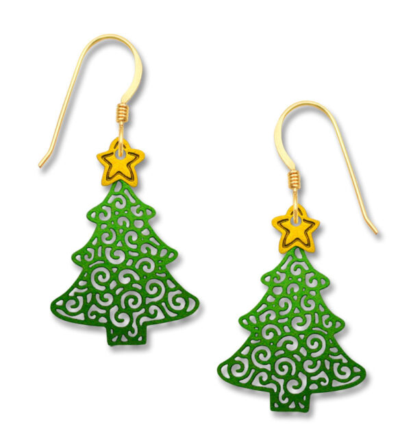Christmas Tree earrings by Sienna Sky for Left Hand Studios
