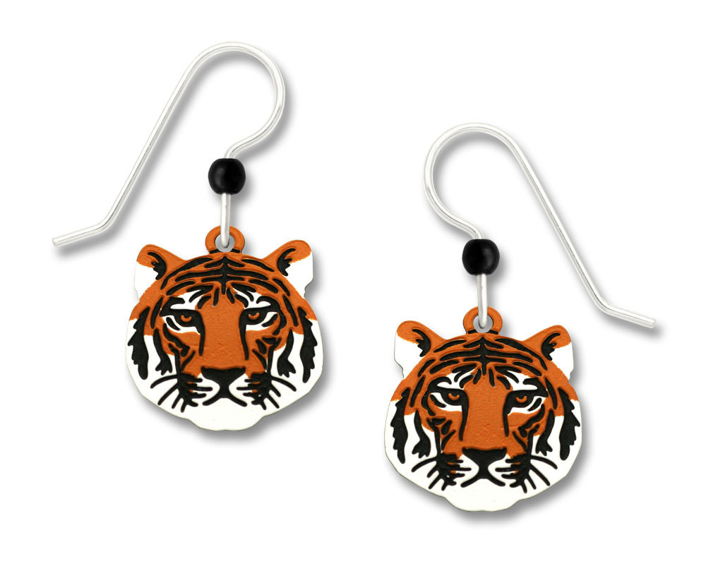 Bengal Tiger animal earrings by Sienna Sky – Jewelry by Glassando