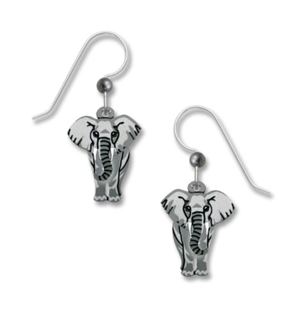 gray elephant earrings by Sienna Sky