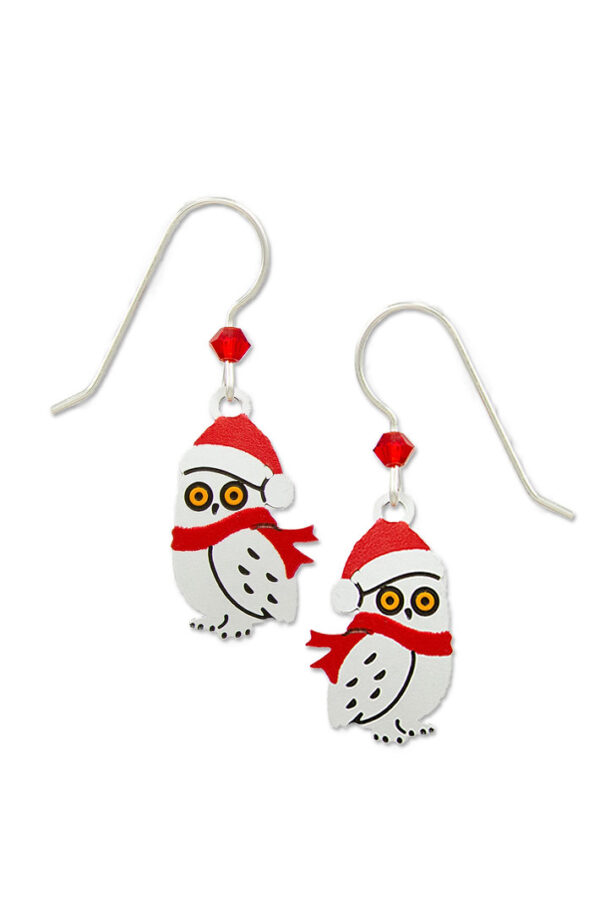 Christmas owl earrings