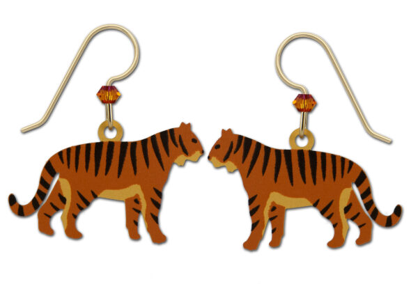 Walking tiger earrings by Sienna Sky