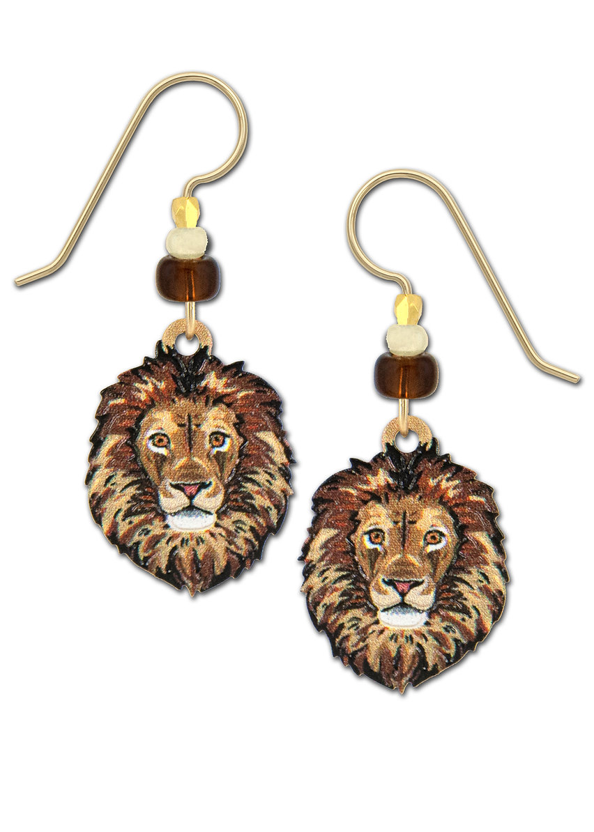 lion earrings