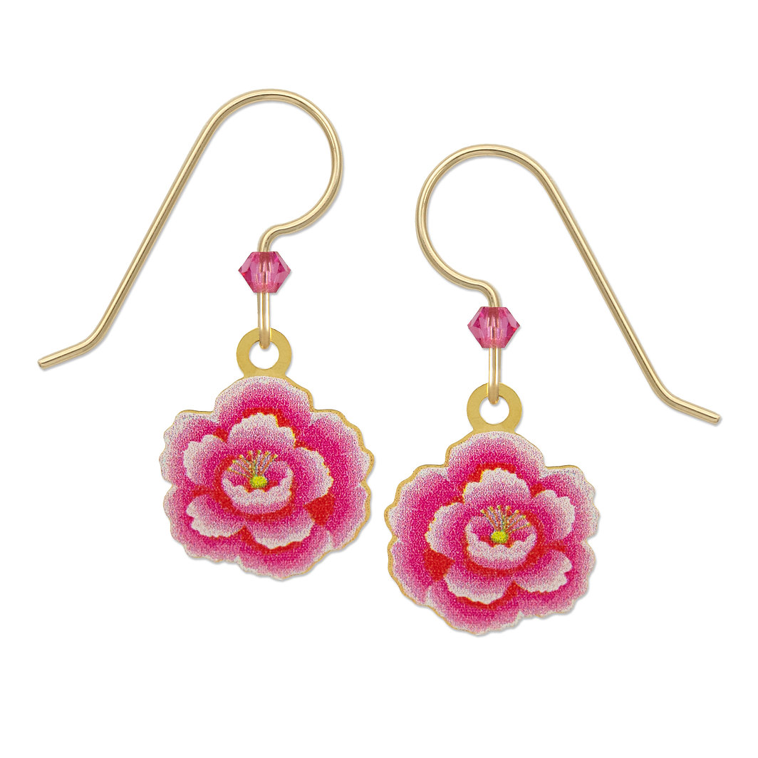 pink flower earrings by Sienna Sky