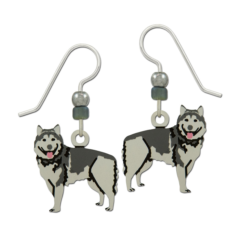 Siberian Husky earrings
