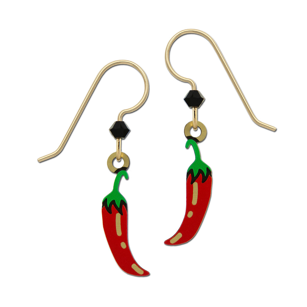 red chili pepper earrings