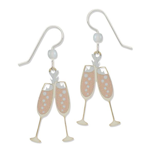 Champagne Glass Toast Earrings by Sienna Sky